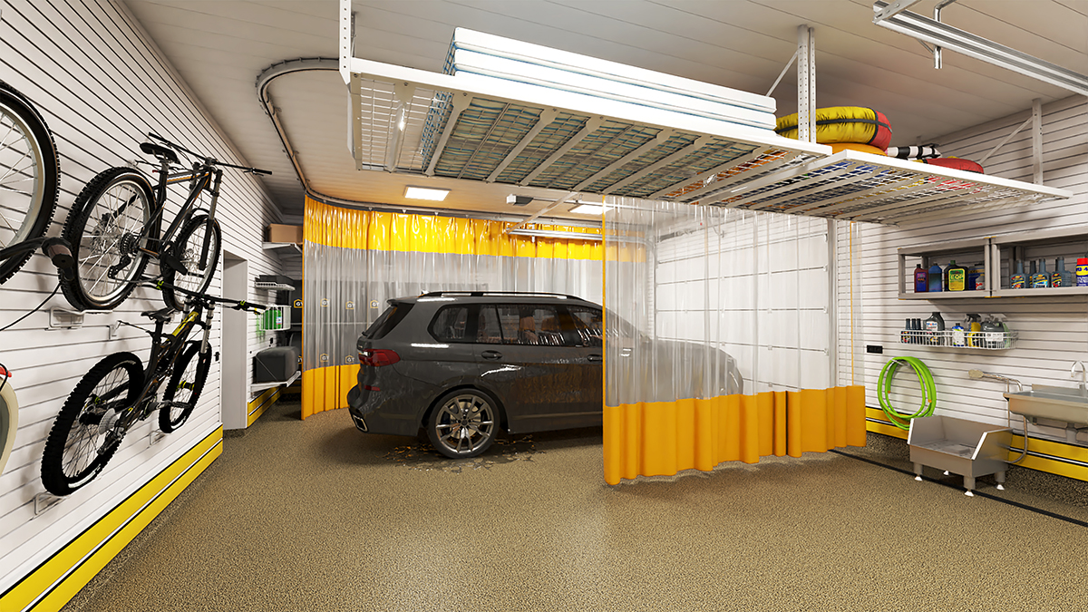 Дизайн | Полноценная комната для автомобиля с зоной мойки